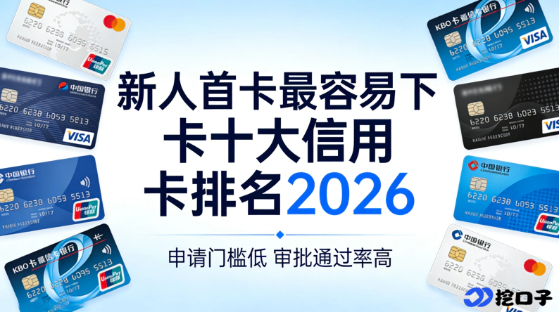2026 白户新人首卡优选,十大易下卡信用卡盘点,低门槛高通过率可参考
