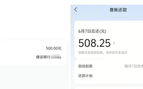 放心借通过皮皮虾渠道申请复借成功，500 元借款还款计划清晰，自动扣款规则公开透明
