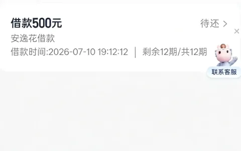 安逸花小额额度连续三月上涨，从 300 元提至 500 元，征信有多笔逾期也可获批实测